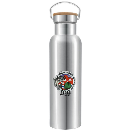 Custom Wood Top Stainless Steel Water Bottle 591ml