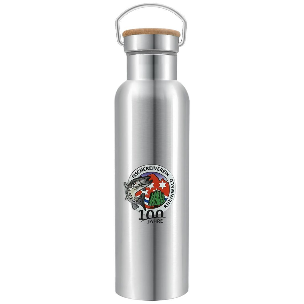 Custom Wood Top Stainless Steel Water Bottle 591ml